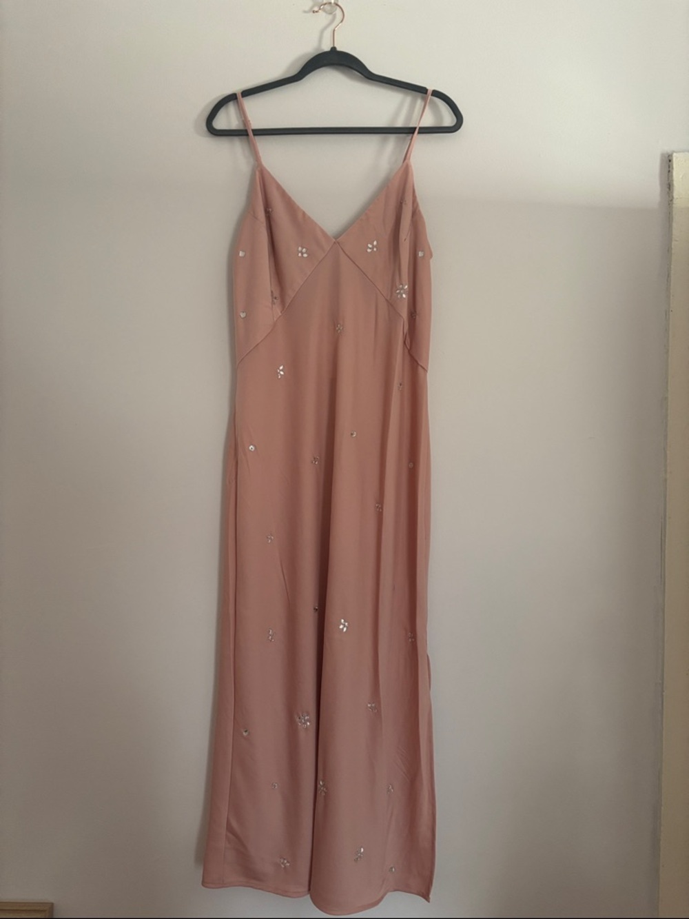 a new day Blush Pink Maxi Slip Dress with Sequin Accents